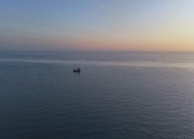 Aerial View of Sunset Over Rann of Kutch Gujarat India