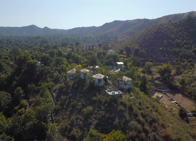 Aerial View of Taj Aravali Resort Aravalli Hills Udaipur Rajasthan India