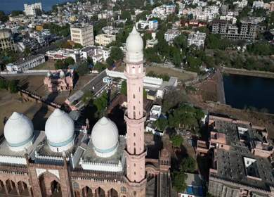 Aerial View of Taj-ul-Masajid Mosque in Bhopal India