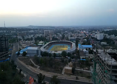 Aerial View of Tatya Tope Stadium Bhopal City India