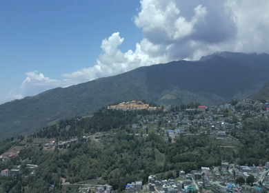 Aerial View of Tawang Monastery, Arunachal Pradesh, India