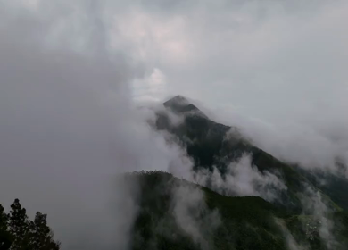 Aerial View of Top Station and Misty Western Ghats Mountains in Munnar, Kerala, India