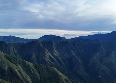 Aerial View of Top Station and Misty Western Ghats Mountains in Munnar, Kerala, India
