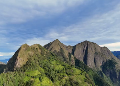 Aerial View of Top Station and Misty Western Ghats Mountains in Munnar, Kerala, India