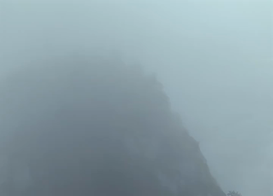 Aerial View of Tourists Standing on Kondarangi Hills Peak in Misty Clouds Tamil Nadu