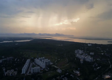 Aerial View of Upper Lake and Green Landscape Bhopal Madhya Pradesh