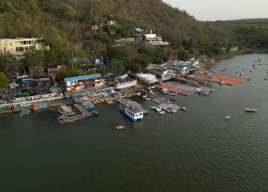 Aerial View of Upper Lake in Bhopal, India