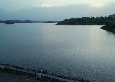 Aerial View of Upper Lake in Bhopal, India