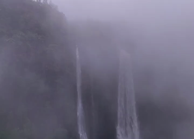 Aerial View of Waterfall During Monsoon in Rohtas Bihar India