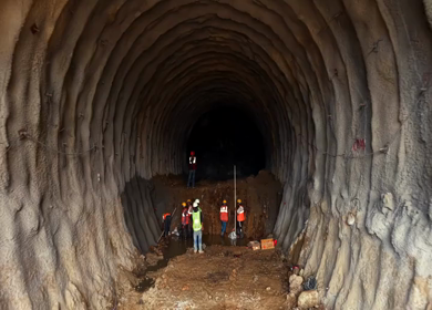 Aerial View of Kottavalasa–Kirandul Railway Track and Tunnel Construction, Andhra Pradesh