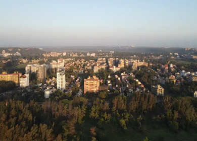 An Aerial shot of Miramar in Goa, India