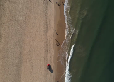 An Aerial shot of Baga Beach at Goa, India