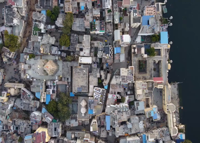 Aerial view of Jagdish Temple in Udaipur Rajasthan