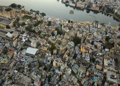 Aerial view of Jagdish Temple in Udaipur Rajasthan