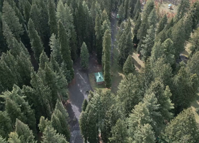 Aerial view of Pahalgam valley in Kashmir Jammu India