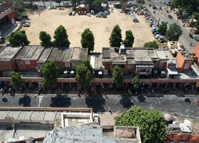 An Aerial Shot of Bapu Bazar at Jaipur, Rajashthan,India