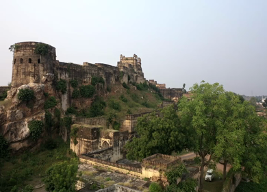 An Aerial Shot of Gwalior Fort at Gwalior, Madhya Pradesh, India