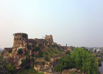 An Aerial Shot of Gwalior Fort at Gwalior, Madhya Pradesh, India