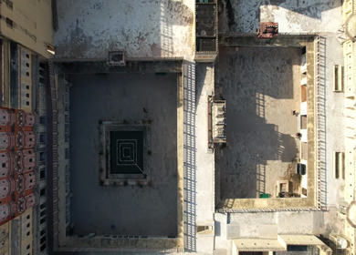 An Aerial Shot of Hawa Mahal at Jaipur in Rajasthan,India