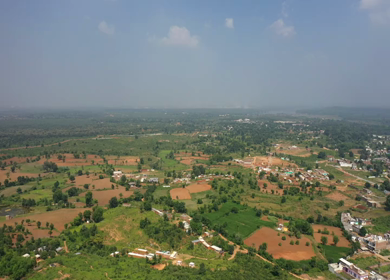 An Aerial Shot of Lakshmi Narayan Temple at Orchha, Madhya Pradesh, India