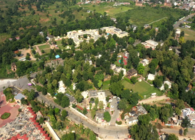 An Aerial Shot of MPT Betwa Retreat at Orchha, Madhya Pradesh, India
