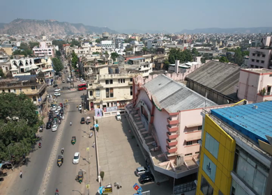 4th October 2022: An Aerial shot of Raj Mandir Theatre at Jaipur, Rajasthan,India