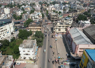 4th October 2022: An Aerial shot of Raj Mandir Theatre at Jaipur, Rajasthan,India