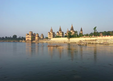 An Aerial Shot of The Royal Chhatris at Orchha, Madhya Pradesh, India