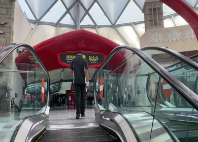 30 March 2023 : An Entrance Shot of Ferrari World at Abu Dhabi,UAE 