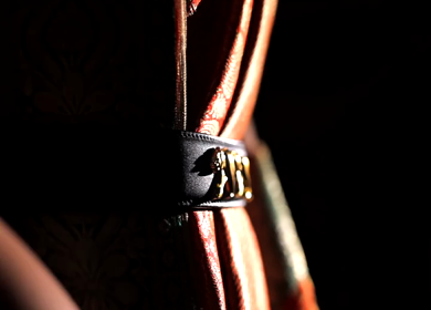 A Slow motion Shot of an Indian Bride showing her Bridal Jewellery at her Indian Wedding in India