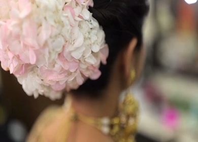 A Slow motion Shot of an Indian Bride showing her Bridal Jewellery at her Indian Wedding in India