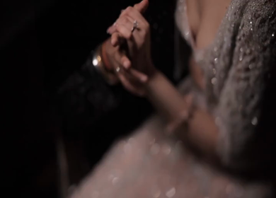 A Slow Motion Shot of an Indian Bride showing her Bridal Jewellery at her Indian Wedding in India