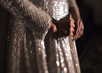 A Slow Motion Shot of an Indian Bride showing her Bridal Jewellery at her Indian Wedding in India