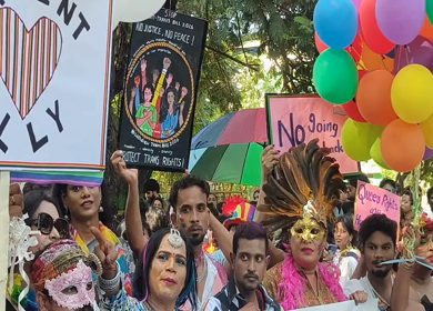 Chennai, India - June 28, 2026 : A shot of LGBTQIA+ Community March Rainbow Pride in Chennai India