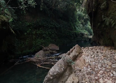 A shot of Scenic Natural Pool in Forest Gorge Meghalaya India