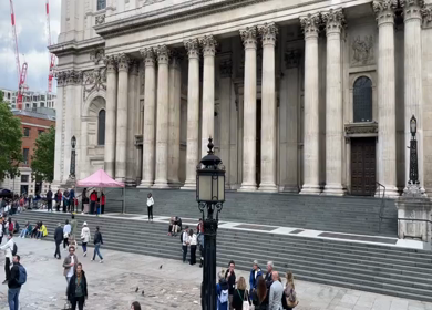 St. Paul's Cathedral at London, England- 15th June 2024 : A shot of St. Paul's Cathedral at Churchyard, London, United Kingdom