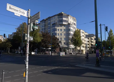 20th March 2026 : A shot of Street Intersection at Bernauer Strasse in Berlin