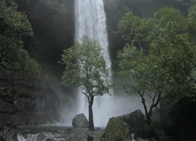 A Shot of Bhandardara Waterfall and Monsoon River Maharashtra India