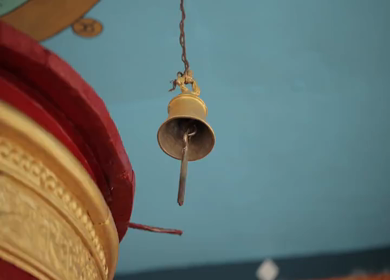 A Shot of the Buddhist prayer bells ringing in Leh Ladakh,India