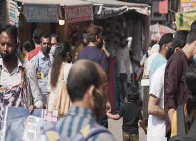 4th April 2021: Shot of people at Central Market during Covid-19 at New Delhi,India
