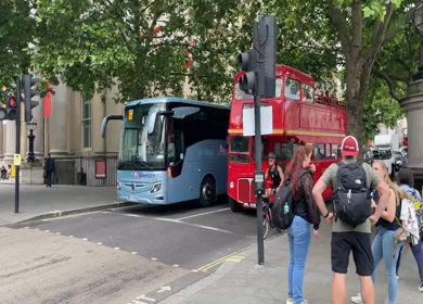 19th June 2024 : Classic red double decker bus near London Eye in London England