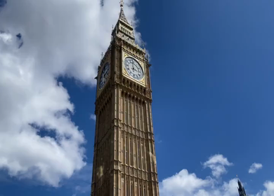 Close up view of Big Ben clock tower in London England