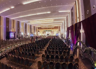 05th April 2026 : FPV Drone Shot of Luxury Indian Wedding Venue Decoration Indoors