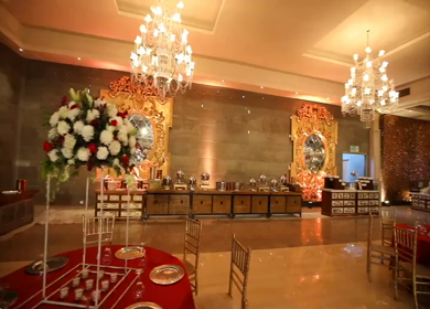 9th February,2019: A Shot of an Indian Wedding venue decorated at New Delhi,India