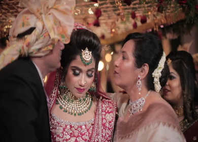 9th February,2019: A Shot of an Indian Bride entry along with family at her Indian Wedding Venue in New Delhi,India