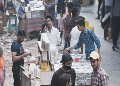 4th April 2021: Shot of people at Nehru Place market during Covid-19 at New Delhi,India