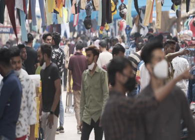 4th April 2021: Shot of people at Nehru Place market during Covid-19 at New Delhi,India