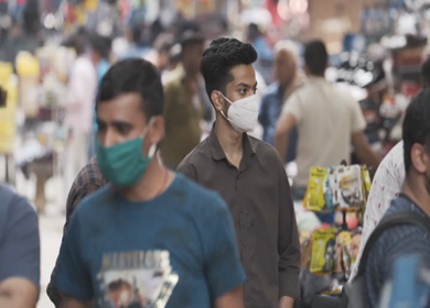 4th April 2021: Shot of people at Nehru Place market during Covid-19 at New Delhi,India
