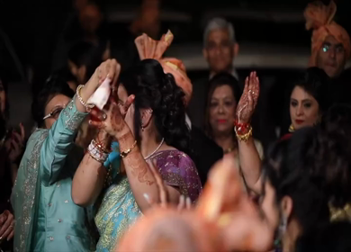 New Delhi,NCR,India-9th February,2019: A Slow Motion Shot of relatives dancing in Big Fat Indian Wedding baraat in New Delhi,India