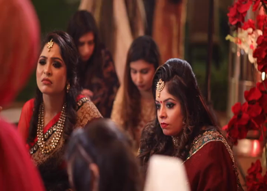 9th February, 2019: A shot of the bride at her wedding in New Delhi, India